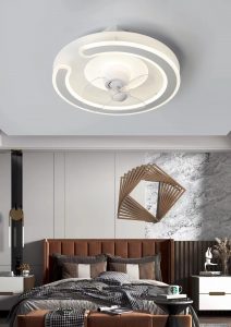 LED SMALL FAN LIGHT 48 INCHES 1029 (Circle)-圆形-480mm-白-暖-黄三色变光