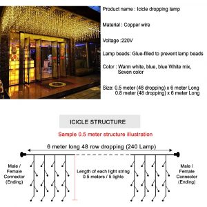 Ice bar String 冰条灯下垂