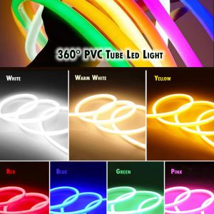 LED Light Strip - Color leather circular Round 14mm-120D-220V-100m / 彩皮灯带-圆