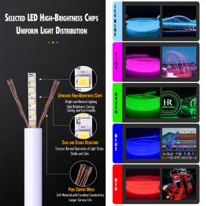 LED Light Strip - Color leather circular Round 14mm-120D-220V-100m / 彩皮灯带-圆