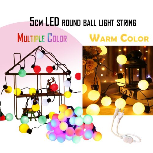 Ball light string-5cm-5m-20 light / 圆球灯串5cm5米20灯-5 meters 20 lights-5m